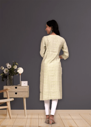 Zig Zag Print Muslin with Piittan Work