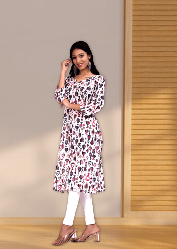 Lycra Cotton Printed Kurta  