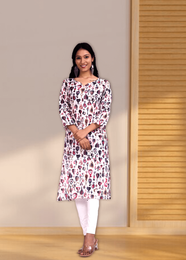 Lycra Cotton Printed Kurta  