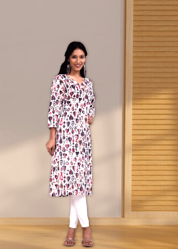 Lycra Cotton Printed Kurta  