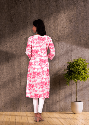 Tie and Dry Cotton Kurta with Gotta Patti Work kurta