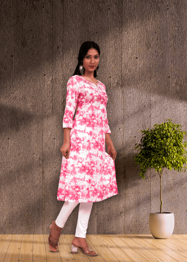 Tie and Dry Cotton Kurta with Gotta Patti Work kurta  