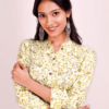 Floral Printed Rhyon Handwork Straight Kurta  