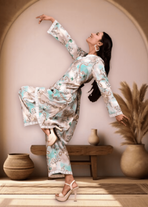 Digital Print Muslin fabric Co-ord Set