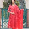 Red Pink Allover Anarkali Suit Set  