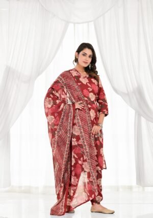 Floral Printed  Pure Cotton Suit Set