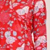 Red Floral Print Suit Set  