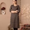 Soft Brown Ajrakh Print Salwar Suit  