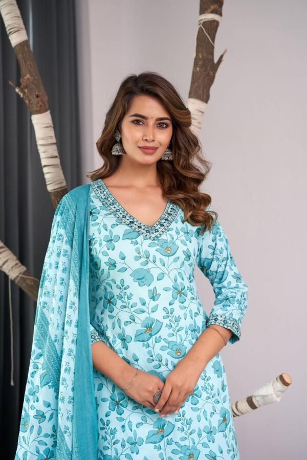 Iceberg Cotton Salwar Suit with Floral Print  