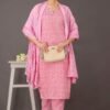 Pink Rosy Bandhani Print Cotton Suit Set  