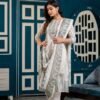 Cotton Sanganeri Block Print Suit Set in Nobel White  