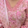 Cotton Floral Suit Set in Powder Pink  