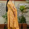 Cotton Floral Suit Set in Saffron Mango  