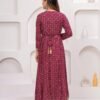 Rhyon Bandhej Glossy Maroon 3 Piece Suit Set in Lace  