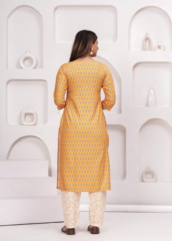 Quora Yellow 3 Piece Suit Set in Rayon Fabric  