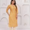 Quora Yellow 3 Piece Suit Set in Rayon Fabric  