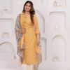 Quora Yellow 3 Piece Suit Set in Rayon Fabric  