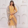 Quora Yellow 3 Piece Suit Set in Rayon Fabric  