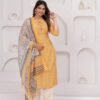 Quora Yellow 3 Piece Suit Set in Rayon Fabric  