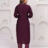 Muslin Wine Maroon 3 Piece  Women's Suit Set  