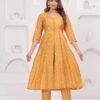 Gold Fish 2 Piece Kurta Set in Muslin Fabric  