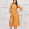 Gold Fish 2 Piece Kurta Set in Muslin Fabric  