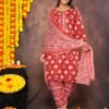 Valentine Red Bandhani Print Suit Sets  