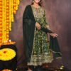 Dark Olive Green Anarkali Suit Set  