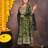 Dark Olive Green Anarkali Suit Set  