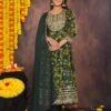 Dark Olive Green Anarkali Suit Set  