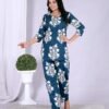 Dusk Blue Floral Cotton Cord Set  