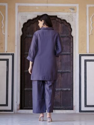 Smokey Grey Coord Set In Vatican Fabric