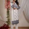 Pearl Mist Cotton Chikankari Embroidery Kurta Set.  
