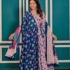 Indigo and Nobel White Dual Shade Anarkali Suit  