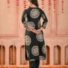 Black Vertican Printed Suit Set | Ethnic Wear for Women  