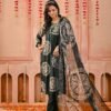 Black Vertican Printed Suit Set | Ethnic Wear for Women  