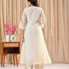 White Mul Chanderi Anarkali Suit Set Ethnic Wear, festive anarkali, mul chanderi suit, white anarkali suit, women’s suit set 