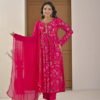 Festive Pink Floral Alia-Cut Suit Set ethnic wear for women, festive ethnic wear, festive suit set, lightweight silk blend suit, silk blend suit set, silk kurta set, women’s silk suit Festive Pink Floral Alia-Cut Suit Set ethnic wear for women, festive ethnic wear, festive suit set, lightweight silk blend suit, silk blend suit set, silk kurta set, women’s silk suit