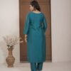 Teal Blue Chinnon Embroidered Kurta Pant Set with Dupatta ethnic wear for women, festive ethnic wear, festive suit set, lightweight silk blend suit, silk blend suit set, silk kurta set, women’s silk suit Teal Blue Chinnon Embroidered Kurta Pant Set with Dupatta ethnic wear for women, festive ethnic wear, festive suit set, lightweight silk blend suit, silk blend suit set, silk kurta set, women’s silk suit