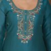 Teal Blue Chinnon Embroidered Kurta Pant Set with Dupatta ethnic wear for women, festive ethnic wear, festive suit set, lightweight silk blend suit, silk blend suit set, silk kurta set, women’s silk suit Teal Blue Chinnon Embroidered Kurta Pant Set with Dupatta ethnic wear for women, festive ethnic wear, festive suit set, lightweight silk blend suit, silk blend suit set, silk kurta set, women’s silk suit