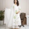Noor White Hand-Embroidered Suit Set ethnic wear for women, festive ethnic wear, festive suit set, lightweight silk blend suit, silk blend suit set, silk kurta set, women’s silk suit Noor White Hand-Embroidered Suit Set ethnic wear for women, festive ethnic wear, festive suit set, lightweight silk blend suit, silk blend suit set, silk kurta set, women’s silk suit