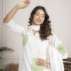 Noor White Hand-Embroidered Suit Set ethnic wear for women, festive ethnic wear, festive suit set, lightweight silk blend suit, silk blend suit set, silk kurta set, women’s silk suit Noor White Hand-Embroidered Suit Set ethnic wear for women, festive ethnic wear, festive suit set, lightweight silk blend suit, silk blend suit set, silk kurta set, women’s silk suit
